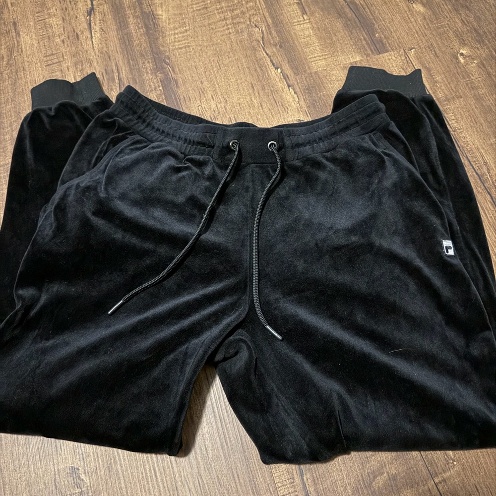 FILA Black Shorts with Logo Tag